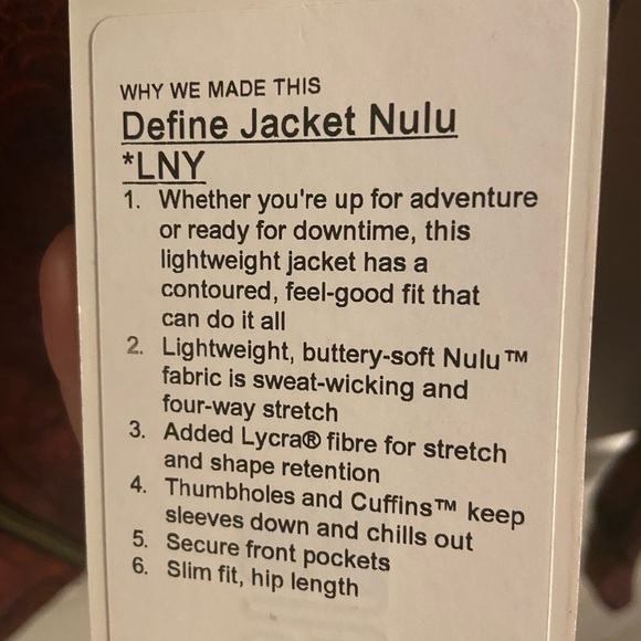Lululemon - NWT Define Jacket - Lunar New Year (2021) - Size 4 - Picture 8 of 8
